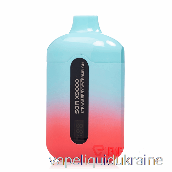 Vape Liquid Ukraine SOFI X9000 0% Zero Nicotine Smart Disposable Strawberry Watermelon